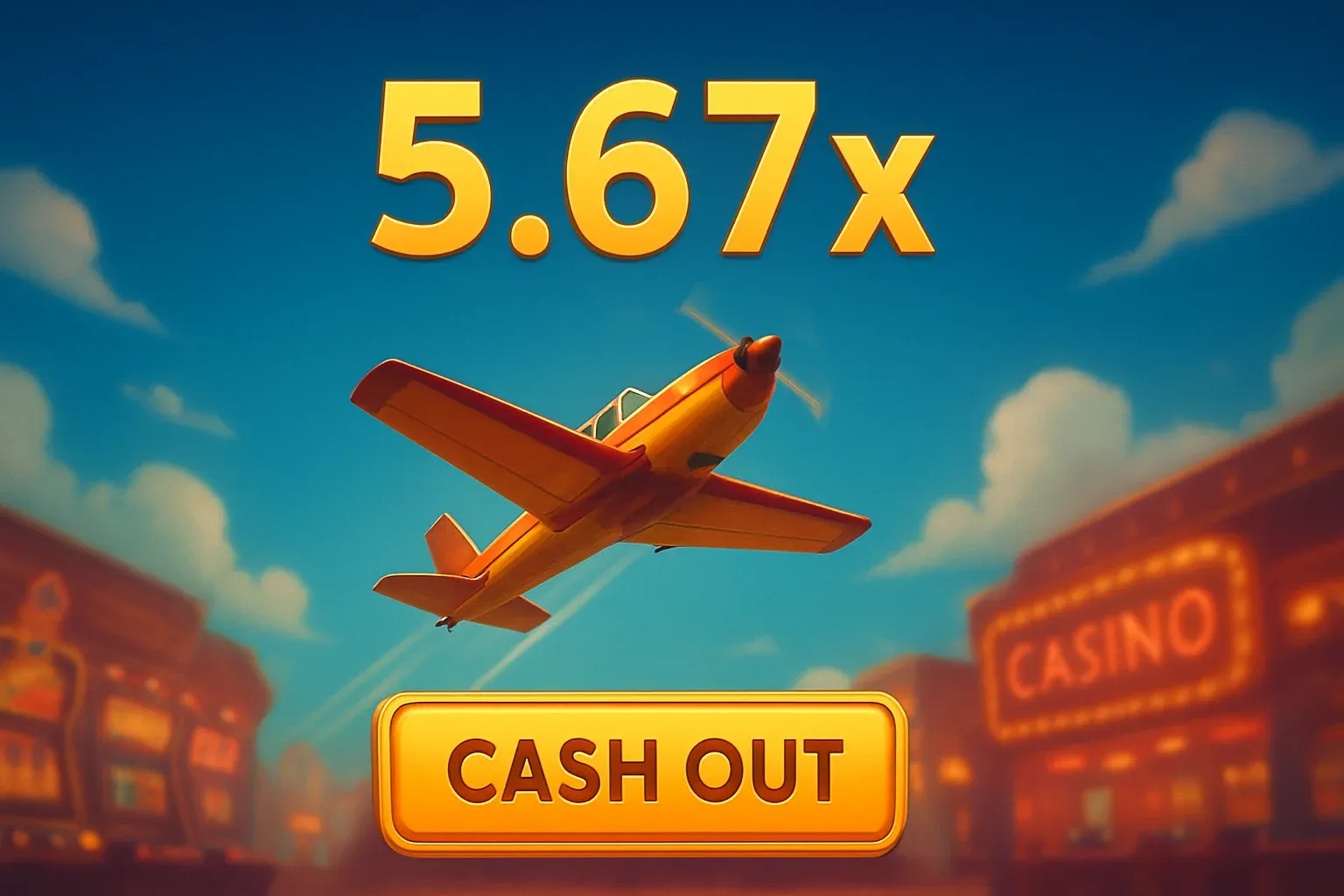 Small plane soaring upward with 5.67x multiplier in Philippine casino atmosphere